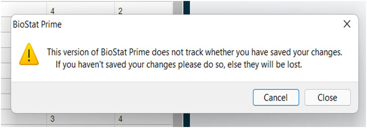 Close Dataset Close Dataset