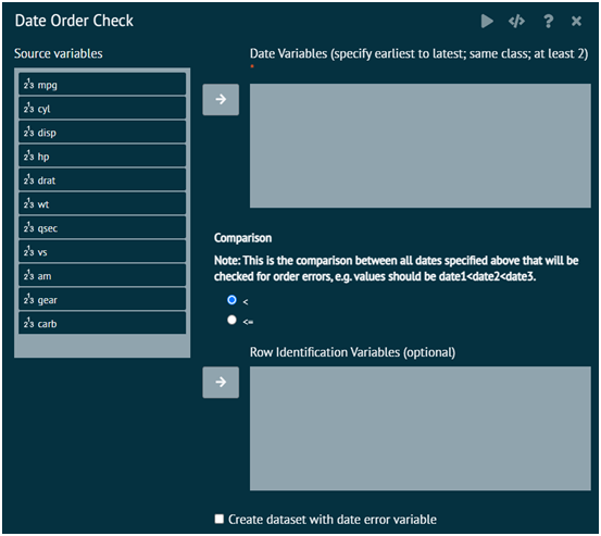 Date order check Date order check