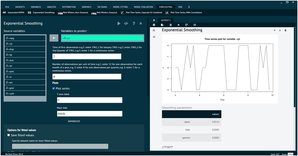 Exponential Smoothing ES