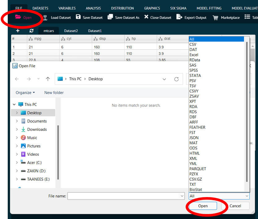 Export output Export output