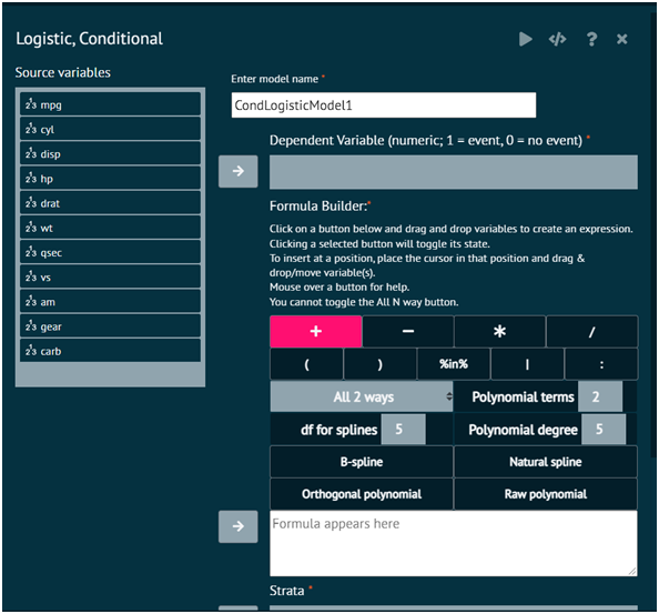 Logistic Regression Conditional Logistic Regression Conditional