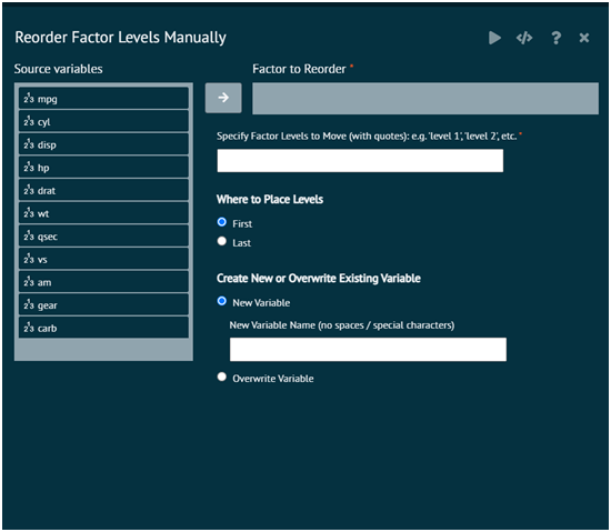 Reorder Manually Reorder Manually
