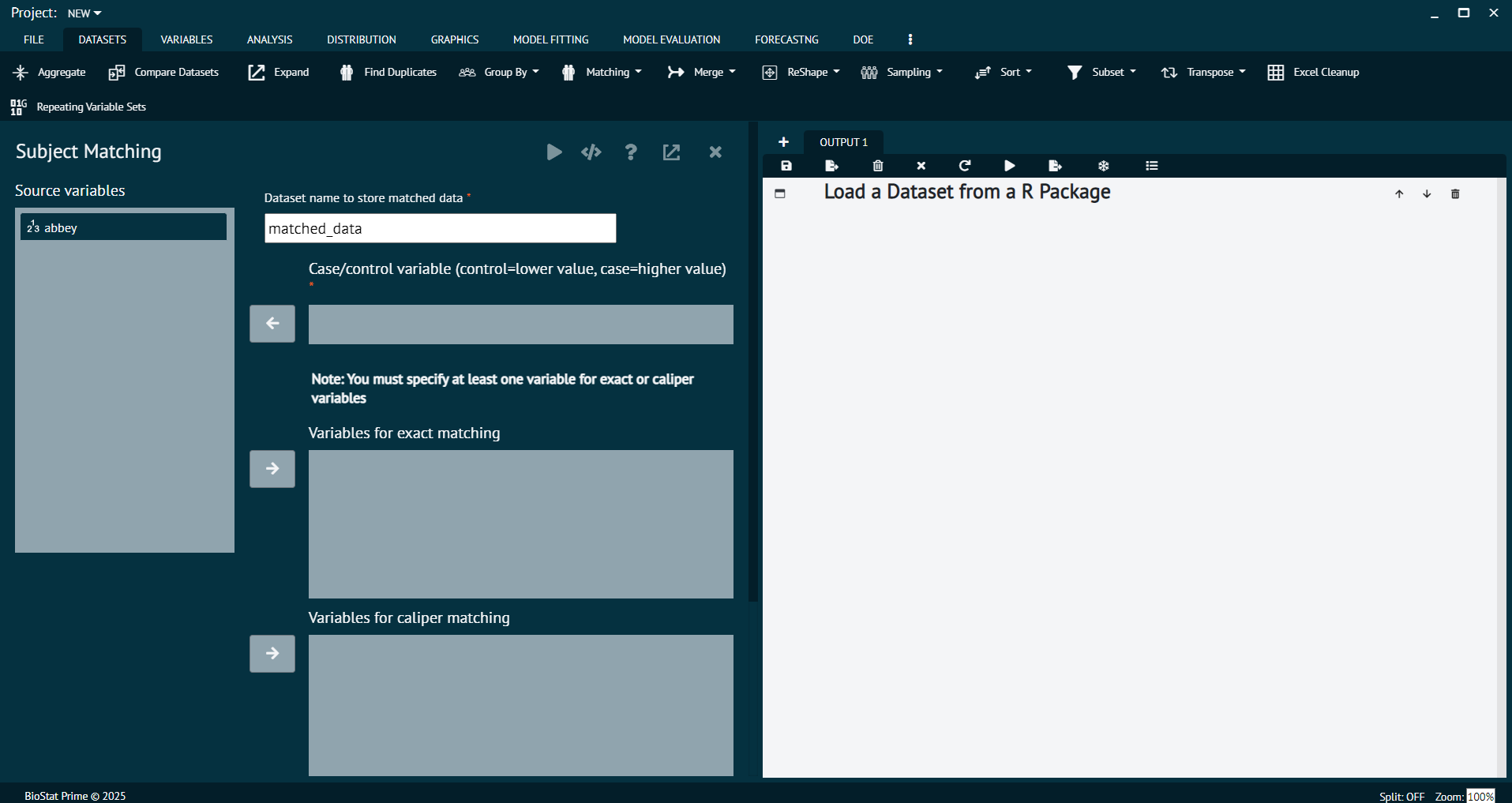 subject matching subject matching