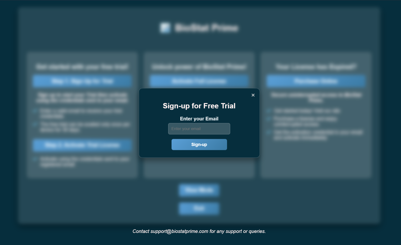 trial popup trial popup